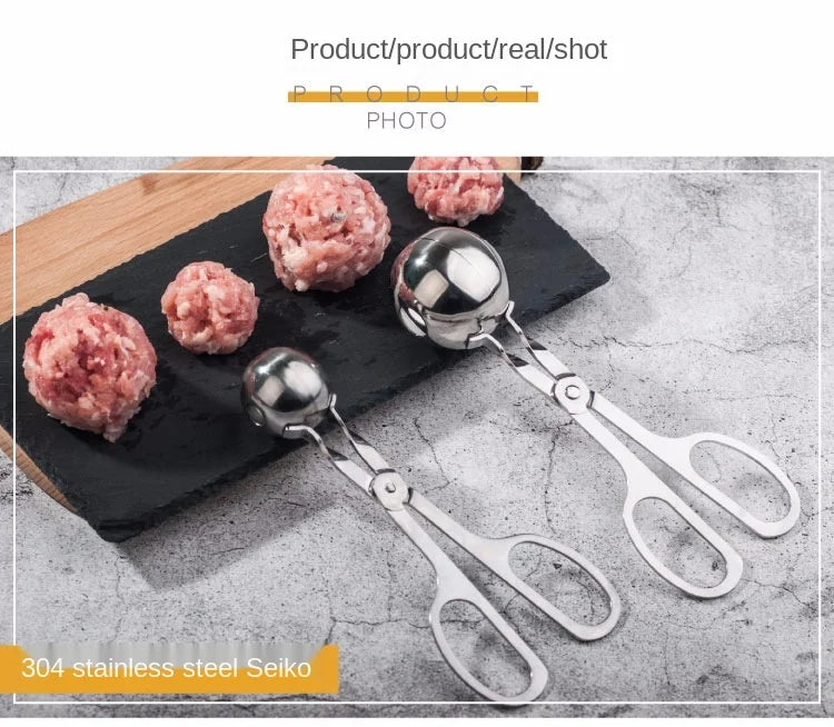 Kitchen Accessories Gadgets - Meatball Maker Clip, Fish Ball, Rice Ball Making Mold Form Tool, Stainless Steel Cuisine