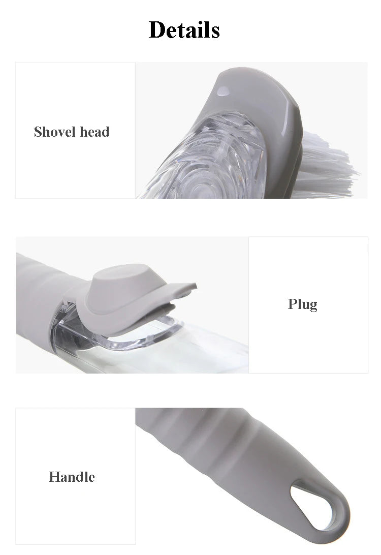 Kitchen Long Handle Cleaning Brush Automatic Liquid Dispenser Dishwashing Sponge Cleaning Brush Scrubber Kitchen Cleaning Tools