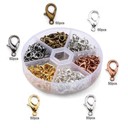 A Set Jewelry Findings Tool Set Open Jump Rings,Jewelry Pliers, Lobster Clasps hooks, jewelry tweezers Jewelry Making Supplies
