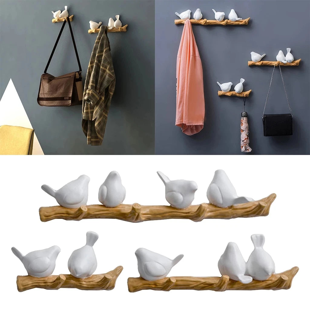 Wall Decorations Home Accessories Living Room Hanger Resin Bird Key Kitchen Coat Clothes Towel Hooks Hat Handbag Holder W