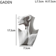 Ceramic Dried Flower Vase Home Art Deco Vase Nordic White Handicraft Decoration Living Room Desktop Flower Arrangement Vase