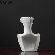 Ceramic Dried Flower Vase Home Art Deco Vase Nordic White Handicraft Decoration Living Room Desktop Flower Arrangement Vase