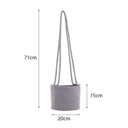 Garden Hanging Planter Woven Plant Storage Basket Indoor Outdoor Flower Holder Home Balcony Ornaments Flower Pot Patio Decor