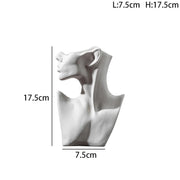 Ceramic Dried Flower Vase Home Art Deco Vase Nordic White Handicraft Decoration Living Room Desktop Flower Arrangement Vase