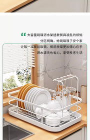 Kitchen Dish Storage Drainer Bowl Rack Sink Shelf Multifunctional Dish Drainer Countertop Chopsticks and Dishes Organizer