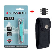 SWISS TECH 11 in 1 Mini Multitool Multi-function Tools with Scissors Screwdriver EDC Outdoor Survival Hand Tool