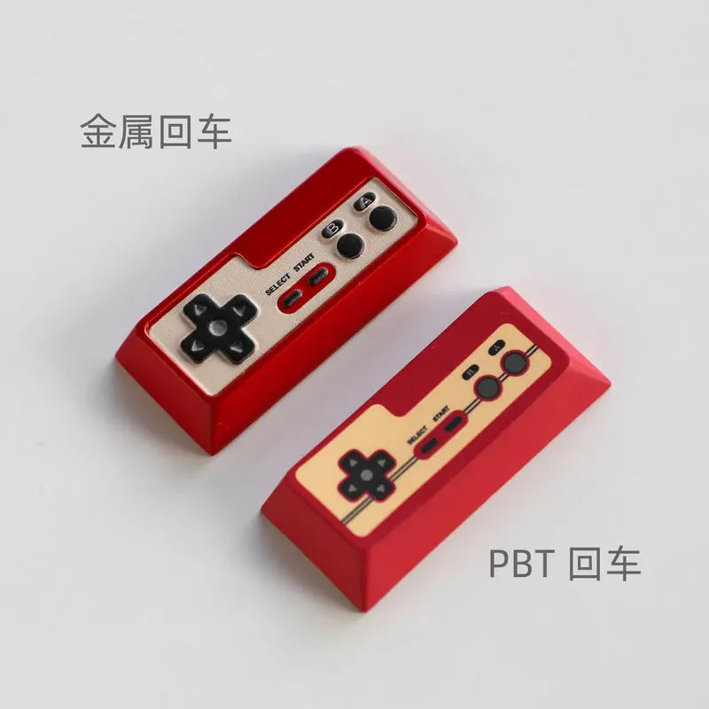 Original Red White Gaming Console Retro Enter keycap Mechanical Keyboard Metal PC Gaming Keyboard Collect gift keycap