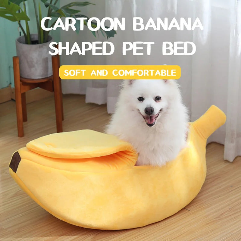 Banana Cat Bed House For Winter Funny Cute Cozy Cat Mat Beds Warm Durable Portable Pet Basket Kennel Dog Cushion Cat Supplies