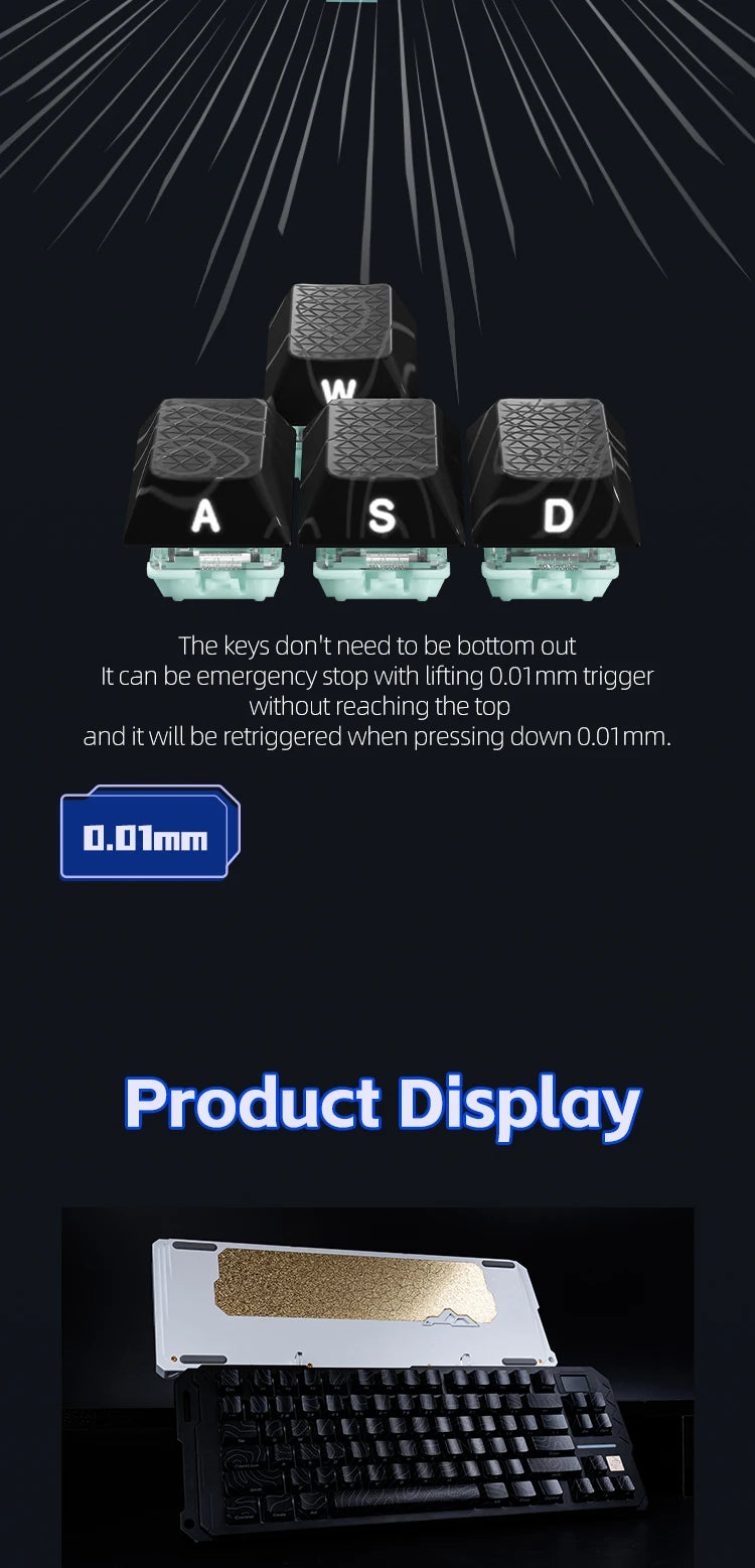 SIKAKEYB Castle HM80 HE 82 Keys New Arrival E-Sports Gaming  Gateron  Gaming Switch Aluminum Magnetic Keyboard