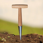 Hand Dibber Garden Tool Stainless Steel Garden Dibber With Wood Handle for Sowing Transplanting Planting Bulb Digging
