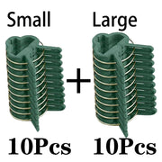 10pcs/set Green Garden Plant Fixed Clips Garden Tools for Greenhous Vegetables Stem Vines Grape Clamp Support Straighten Stems