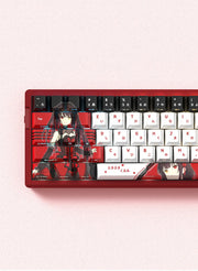 Anime Gaming Keyboard Keycaps 129 Key Set Pbt Material Five-Sided Heat Sublimation Transparent Side-Engraved Mechanical Keyboard