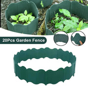 Green Garden Landscape Edging Border Lawn Edgings Decorative Landscape Fence Border for Yard Lawn Garden Flower Bed 20PCS