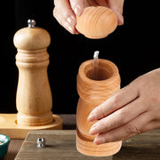 Kitchen Essential Wood Pepper Mill,Adjustable Grinder for Fresh Flavor,CeramicMechanism,Perfect Housewarming or Host Gift,3Sizes