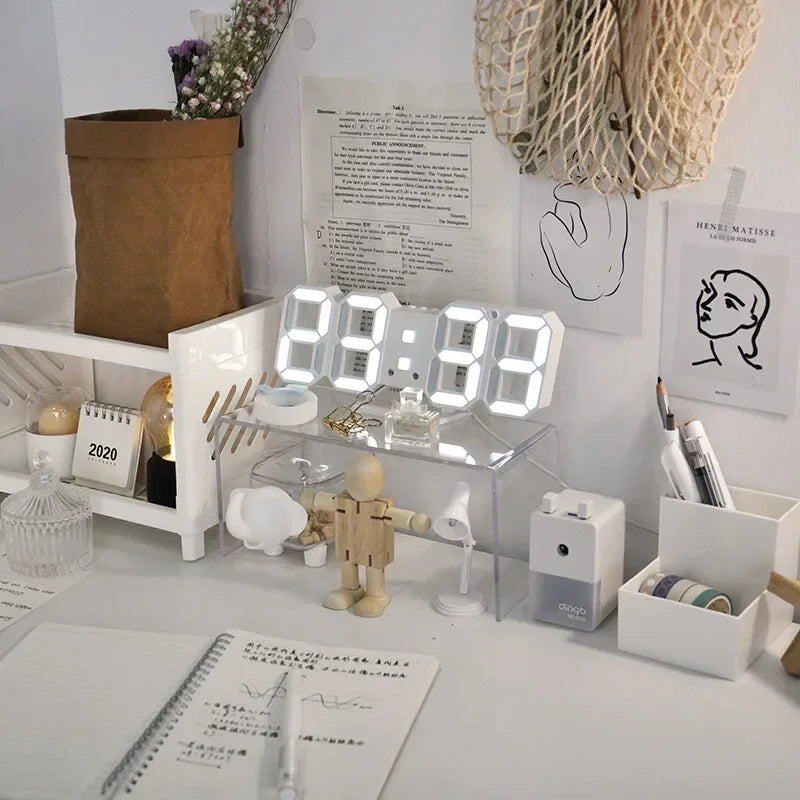 Digital Decoration for Bedroom Desk Watches Led Wall Clock Living Room Alarm Modern Home and Decoration Electronic Table Decor