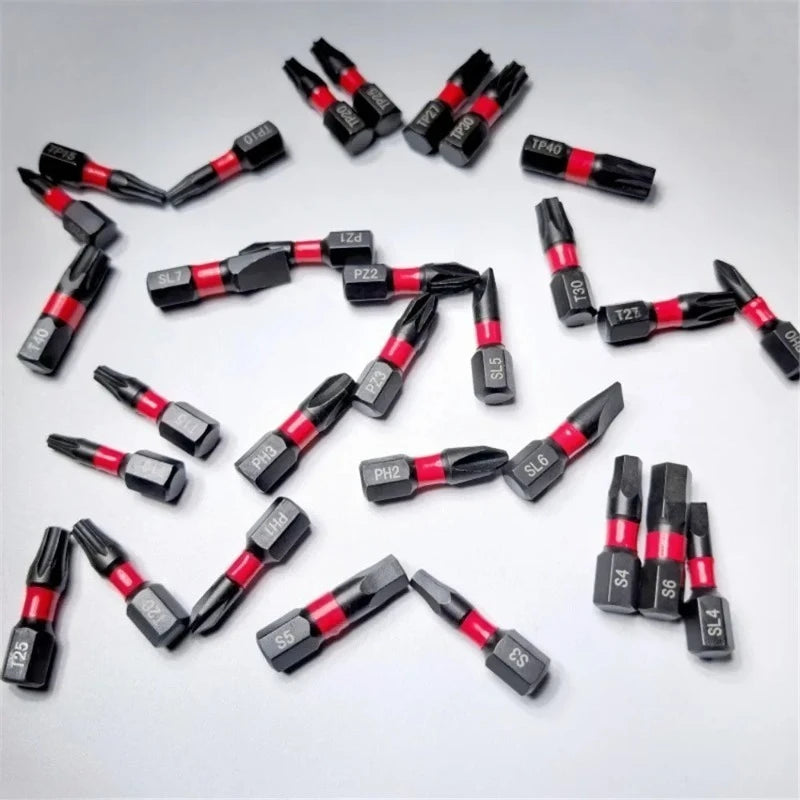Professional Screwdriver Bits Set Strong Magnetic Rubber Sleeve Storage Screwdriver Head Set Multiple Specifications Tools Parts