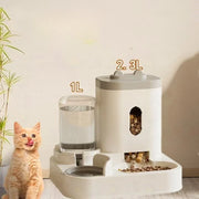 Cat feeder, dog cat basin with water dispenser bowl, dog food automatic circulation, cat food utensils, pet products universal