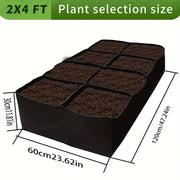 Extra Large 8-grid Elevated Garden Bed Set, Durable Rectangular Planting Box, Suitable for Growing Vegetables and Flowers
