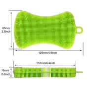 Kitchen Silicone Sponge Dish Washing Scrubber Household Dishes Cleaning Sponge Kitchen Gadgets Brush Accessories