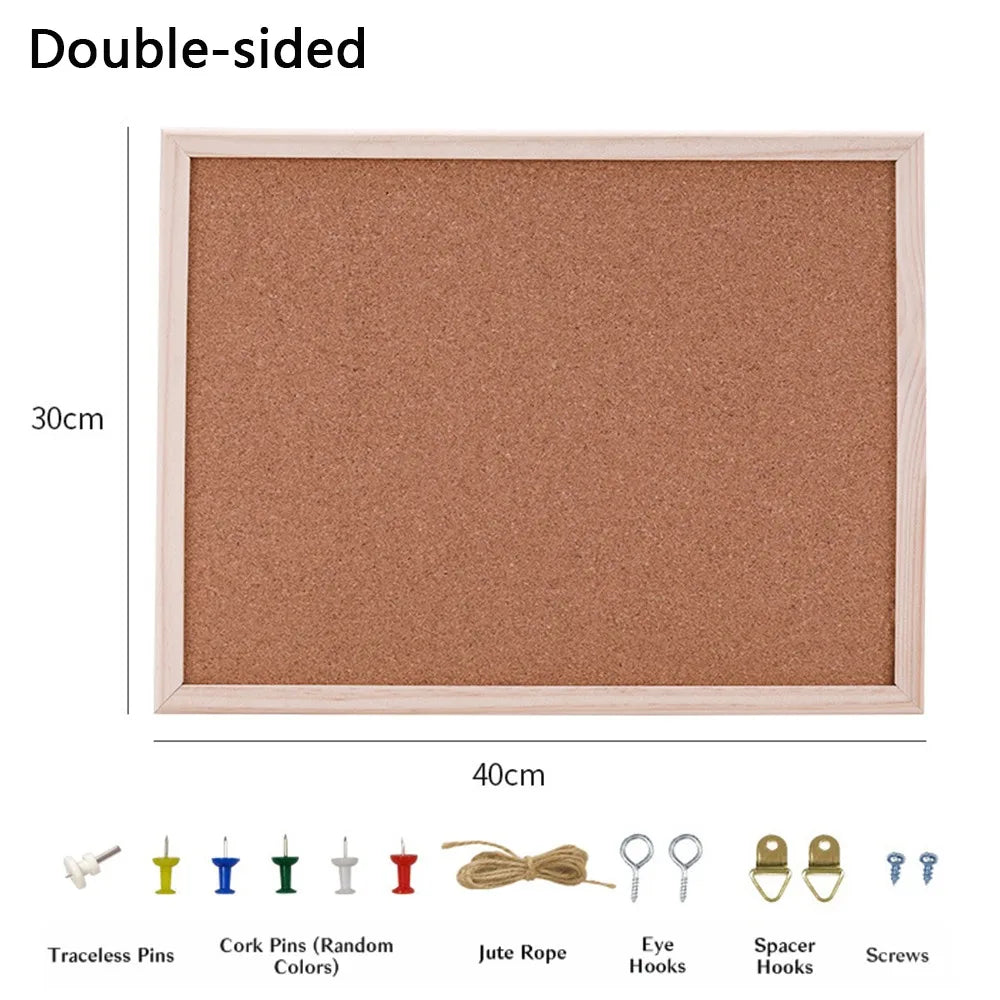 Home Decor DIY Cork Display Panel Soft Decorative Cork Board Wood Hanging Photo Background