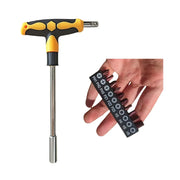 Screwdriver Set with T-shape Cross and Straight Slot Hexagon and Plum-shaped Heads for DIY Lovers Maintenance