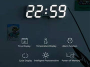 Digital Decoration for Bedroom Desk Watches Led Wall Clock Living Room Alarm Modern Home and Decoration Electronic Table Decor