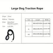Dog leash for effective training and comfortable walking, strong and durable braid, suitable for large dogs, dog training leash