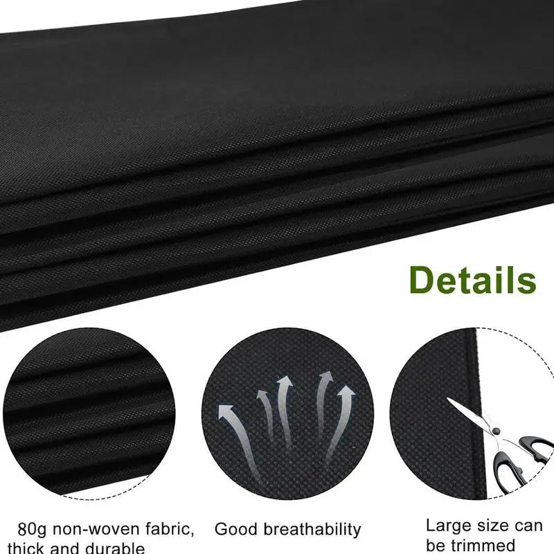 Landscaping Fabric Breathable Recyclable Waterproof Garden Bed Liner Ground Cover Gardening Pots, Planter & Accessories 1.6*2.9M