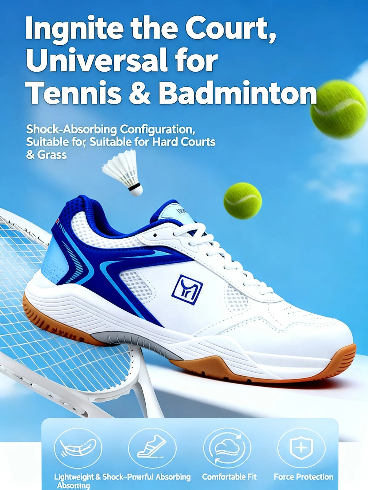 Tennis Shoes Wear-Resistant Non-Slip Cushioning Tennis Court Training Match Men Women Professional Anti-Twist Sports Functional