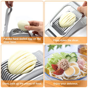Kitchen Accessories Egg Slicers Chopper Stainless Steel Fruit Salad Cutter Egg Tools Manual Food Processors Kitchen Tool Gadgets