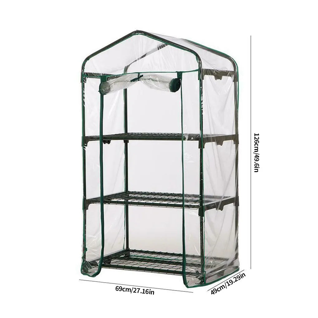 3/4/5 Tiers Garden Greenhouse Cover Plant Flower Growth House Heat Retaining PVC Waterproof Cover Garden Wear-resistant
