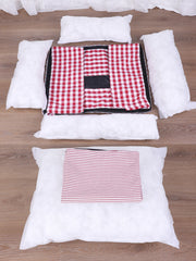 Dog Beds for Small Dogs Plaid Bed Pet Supplies Accessory Sofa Cushions Big Large Puppy Accessories Blanket Cats Baskets Pets Mat
