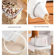 Food Storage Containers  with Measuring Cup Moisture-proof Powder Cereal Storage Tank Detergent Plastic Airtight Kitchen Items