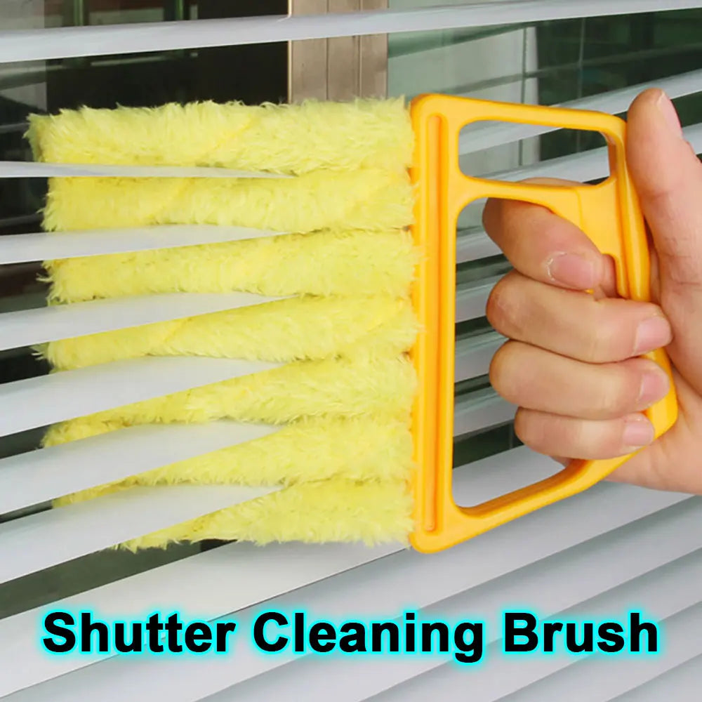 Silicone World Shutter Cleaning Brush Detachable Wash Vent Blinds Cleaner Cloth Air Conditioning Curtain Household Cleaning Tool