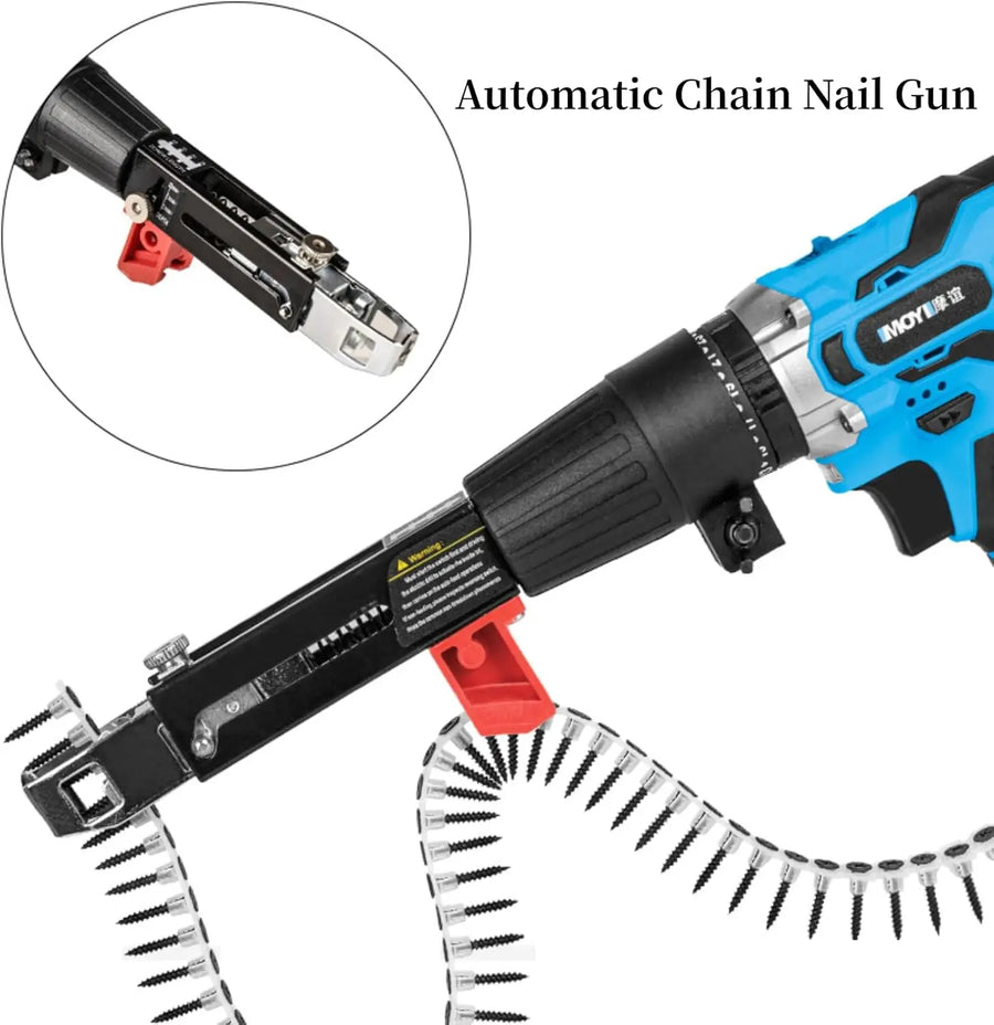 Electric Drywall Screwdriver Gun Wodworking Tools Cordless Power Drill Adjustable Screw Length and Depth Easy to Use Carpentry
