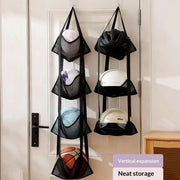Storage Solution for Sports Equipment, Wall Mounted Mesh Hanging Bag for Basketball Soccer.