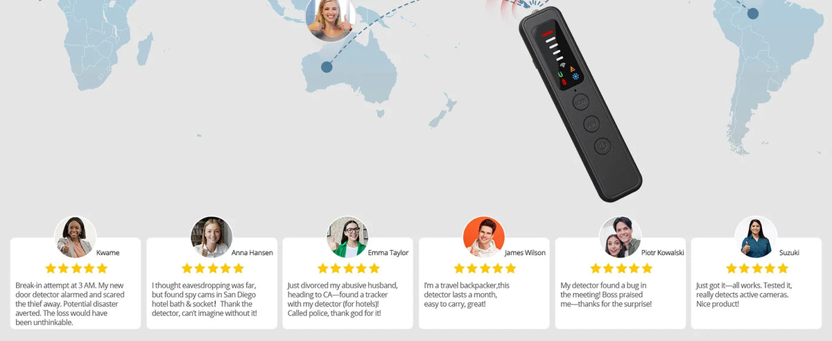 Spy Hidden Camera Detector - AI-Powered Anti-Spy Device, GPS Tracker & Bug Detector, RF Scanner for Hotels, Travel, Home & Offic
