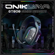Wireless Gaming Headset: 2.4G/Wired/Bluetooth 3 Modes, Bendable HD Mic, Soft Ear Pads, Immersive Sound for PC/PS4/PS5 – Black