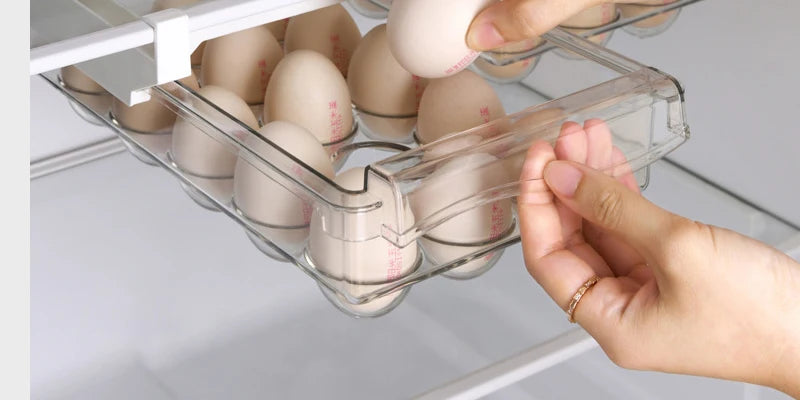 Hanging Fridge Storage Clear Refrigerator Shelves Organizer Eggs Fruits Vegetable Food Container Space Saving Kitchen Drawer Box