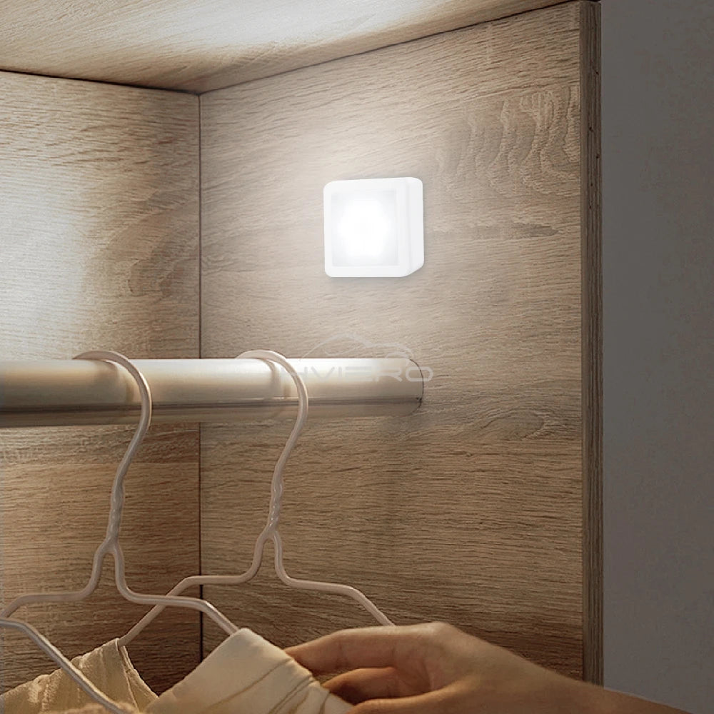 LED Night Light Smart Motion Sensor Battery USB Charging Operated Bedside Lamp Living Room Hallway Pathway Toilet Home Lighting