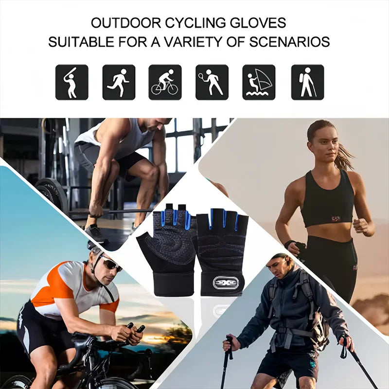 Gym Gloves Fitness Weight Lifting Gloves Body Building Training Sports Exercise Cycling Sport Workout Glove for Men Women
