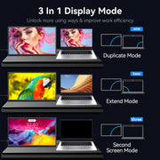 Touchscreen Portable Monitor 16/15.6/14/11.6 inch Gaming Laptop Extension Display Travel Monitor for Raspberry Pi/Laptop/PS3/PS4