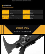 Outdoor Portable Repair Tool Claw Hammer Multi-Functional with Window Breaker Stainless Steel Pliers For Camping Tent Stakes