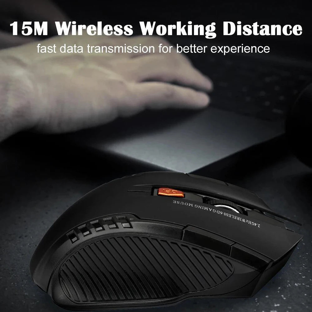 2.4G Wireless Mouse with USB Receiver Ergonomic Optical Mouse Universal Compatibility Computer Gaming Mouse Gift for PC Laptop