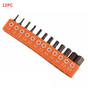 12pc/24pc Screwdriver Bit Set 25mm 1/4in Hex Shank Security Magnetic Driver Bit Pneumatic Electric Screwdriver Bit Hand Tool Set