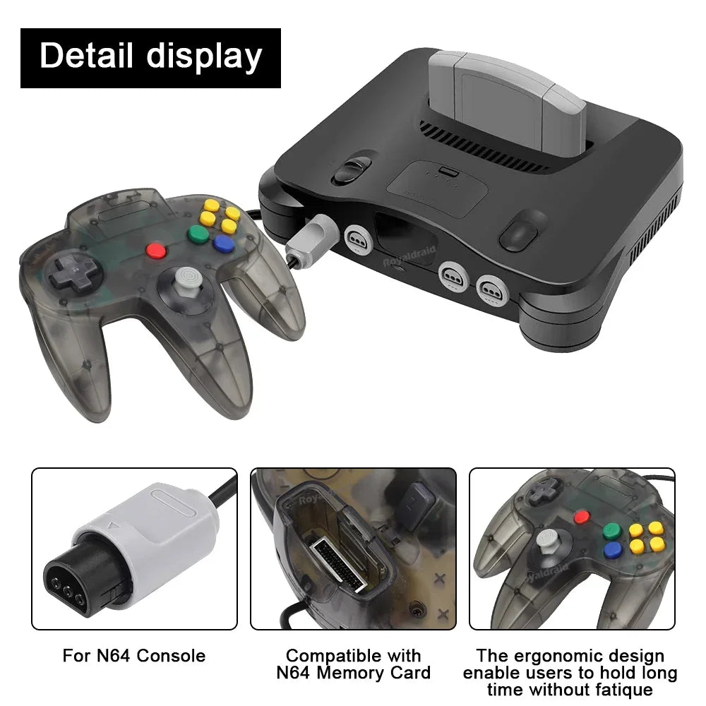 NEW Wired Gamepad for N64 Console Controller for N64 Classic Joystick for Retro Game Console Controller for N64 Gaming Accessor