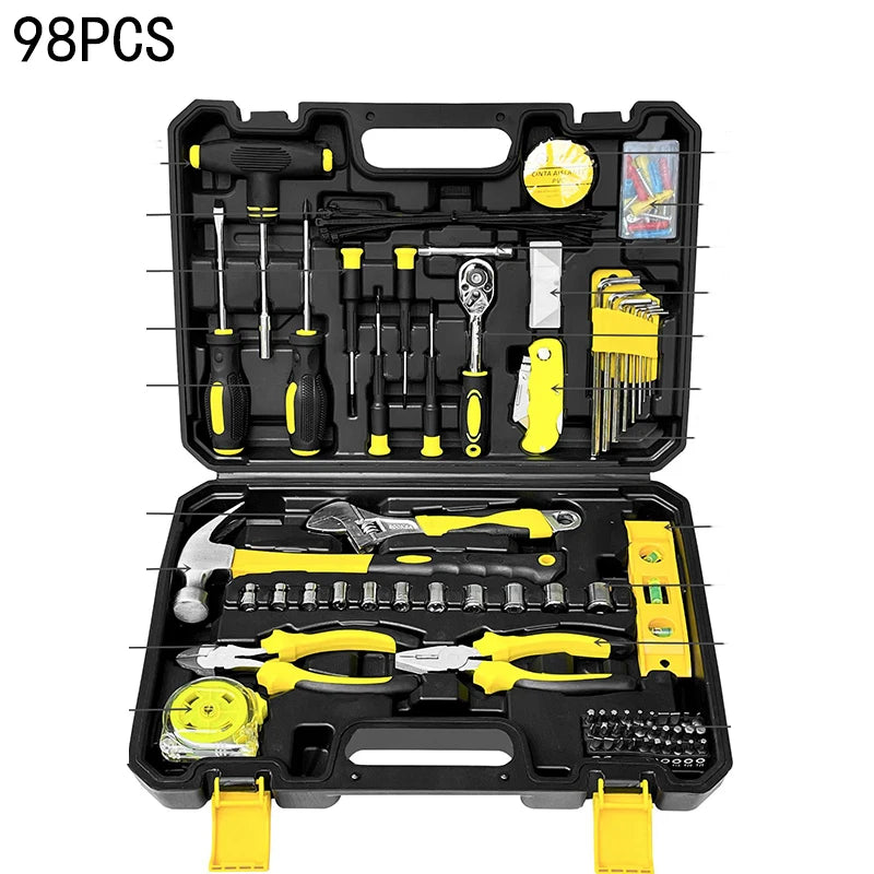 New Hardware Tool Set Combination Tool Set Multifunctional Household Use Manual Woodworking Toolbox Manual Repair Tool Sets