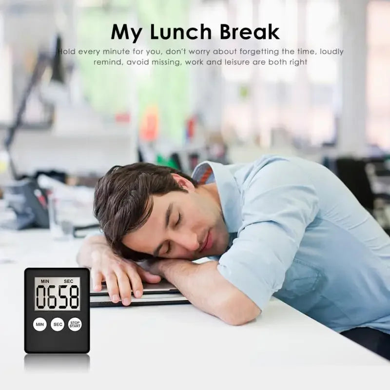 Kitchen Gadget, Electronic LCD Digital Screen Cooking Timer, Count Up Countdown Clock, Alarm Sleep Stopwatch Clocks