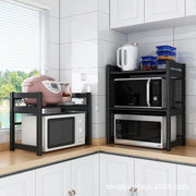Kitchen Microwave Storage Rack Household Oven Integrated Dust-proof Bowl And Dish Drain Knife Holder Storage Rack