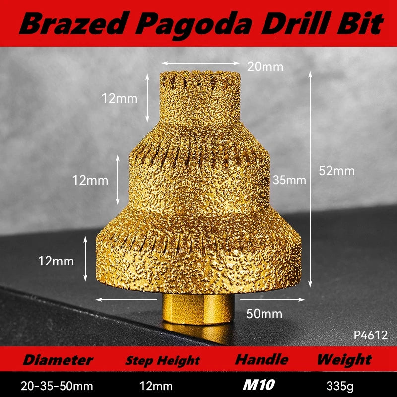 M10 Diamond Chamfer Router Bits Hole Saw Milling Tile Cutter Marble Concrete Reamer Masonry Drilling Crowns Construction Tools